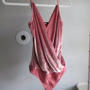 Velvet pink body top